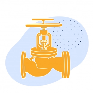 Чугунный клапан обратный фланцевый Ду 150 мм Ру 2.5 кгс/см2 ГОСТ 27477-87