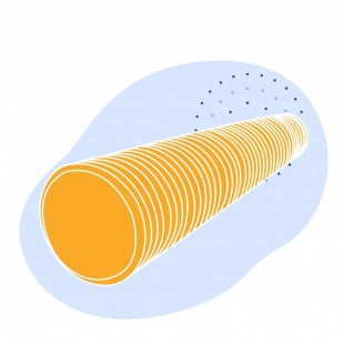 Дренажная труба гофрированная двустенная защитная 160 мм