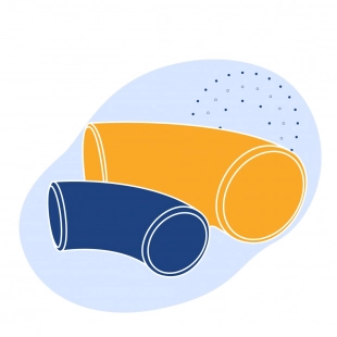 Колено стальное ДУ 125 мм 20Х3МВФ ГОСТ 22798-83