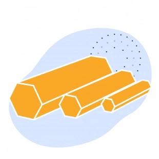 Оцинкованный шестигранник 52 мм Ст35 ГОСТ 2879-2006